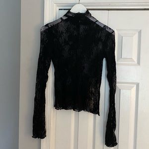 Free People Lace Turtleneck